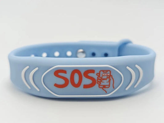 BACK2HOME SOS Armband für Kinder Armbandfarbe Blau